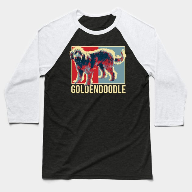 GoldenDoodle Dog design - Hipster Style For Dog Lover Baseball T-Shirt by Blue Zebra